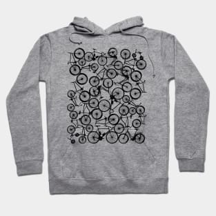 Pile of Black Bicycles Hoodie